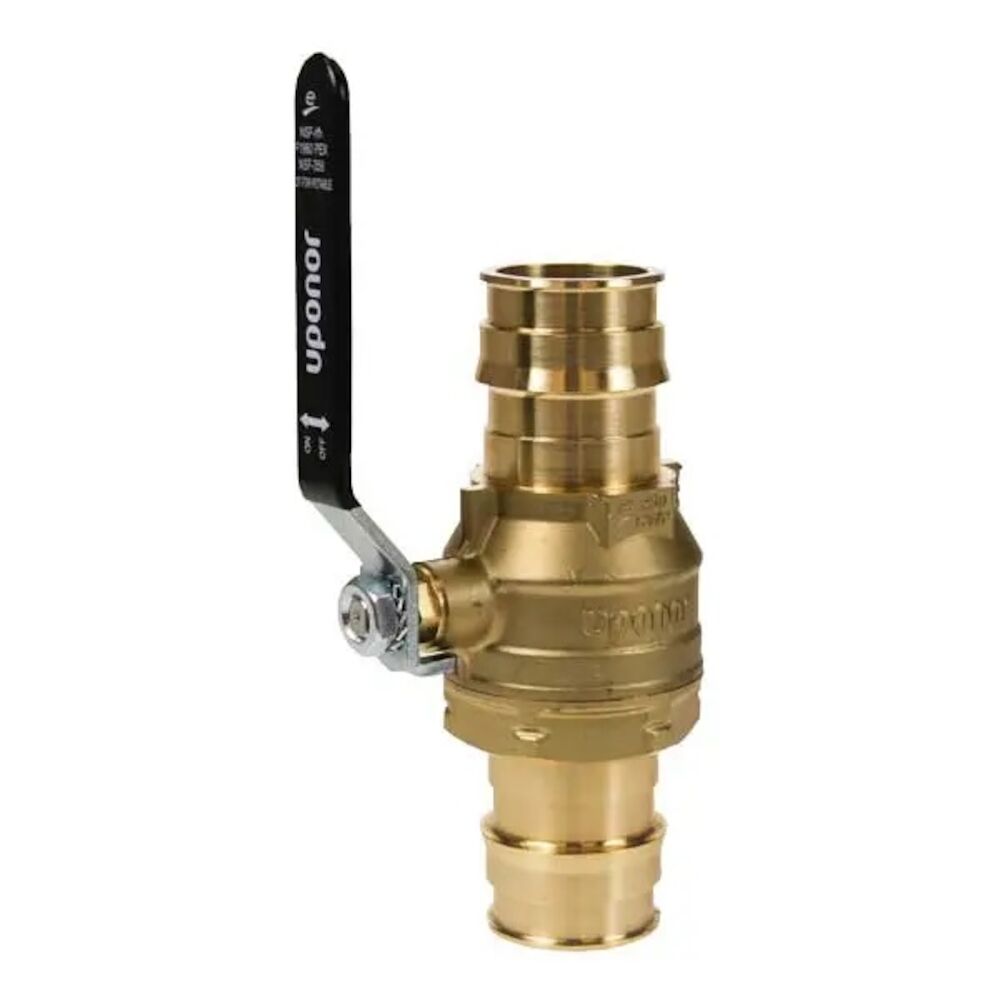Uponor ProPEX® A3201515 Ball Valve, 1-1/2 in Nominal, PEX, 200 psi, Brass Body, Full Port