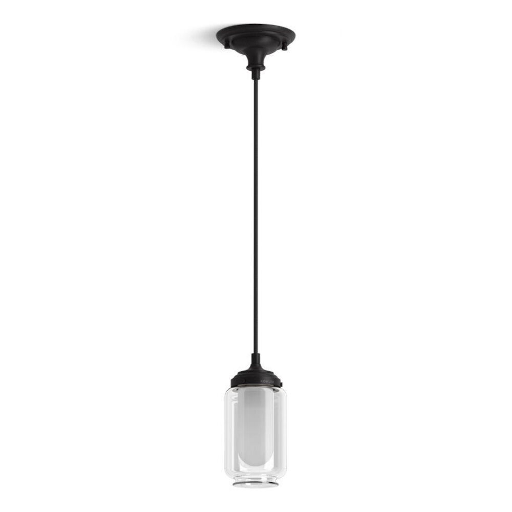 Kohler® 22653-PE01-BLL Artifacts® 4" Mini Pendant, (1) Lamp, 120 V, Matte Black Housing