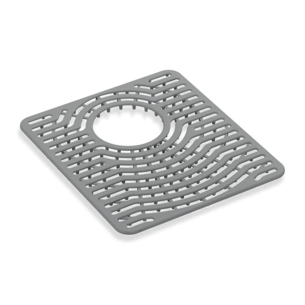 Kohler® 28903-ASH Wide Sink Mat, 12-5/8" L x 14-5/16" W, Silicon, Ash Grey