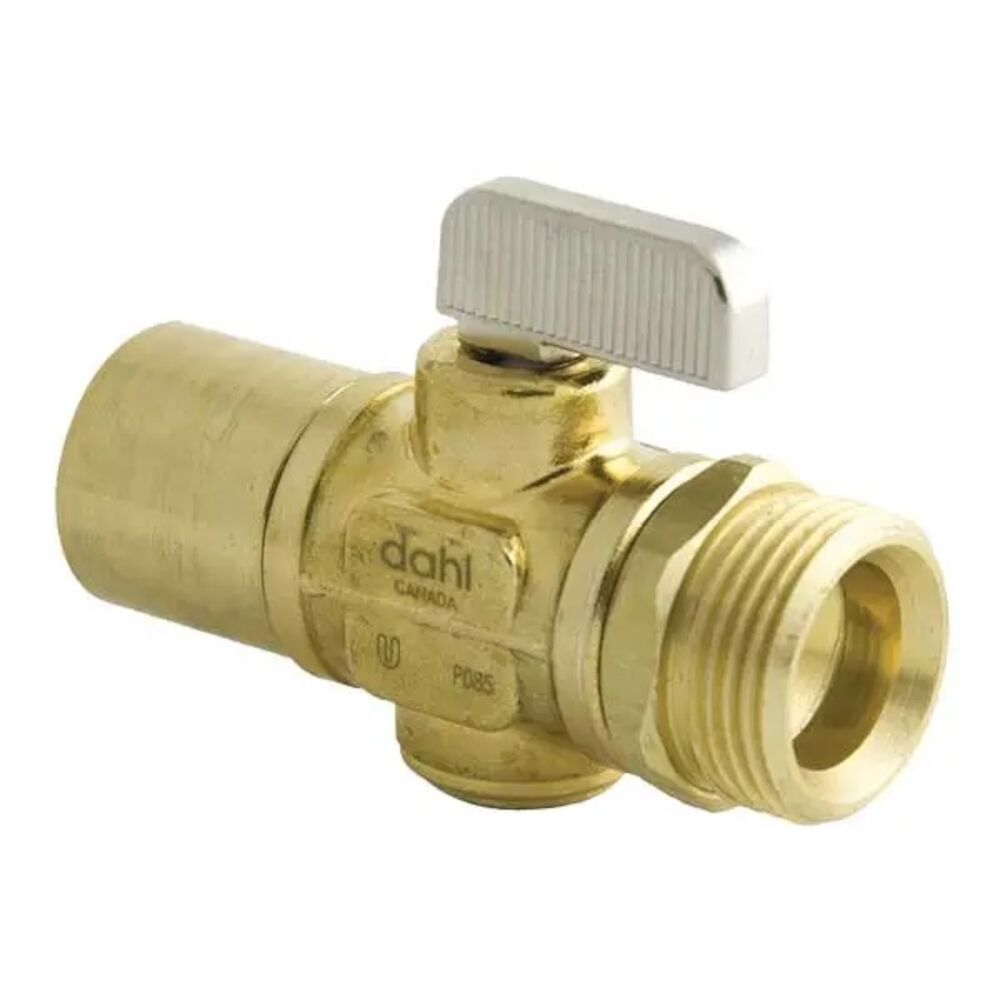 Uponor A5802075 Ball Valve, R20x3/4 in Nominal, ThreadxC Adapter, 250 psi, Brass Body, Domestic