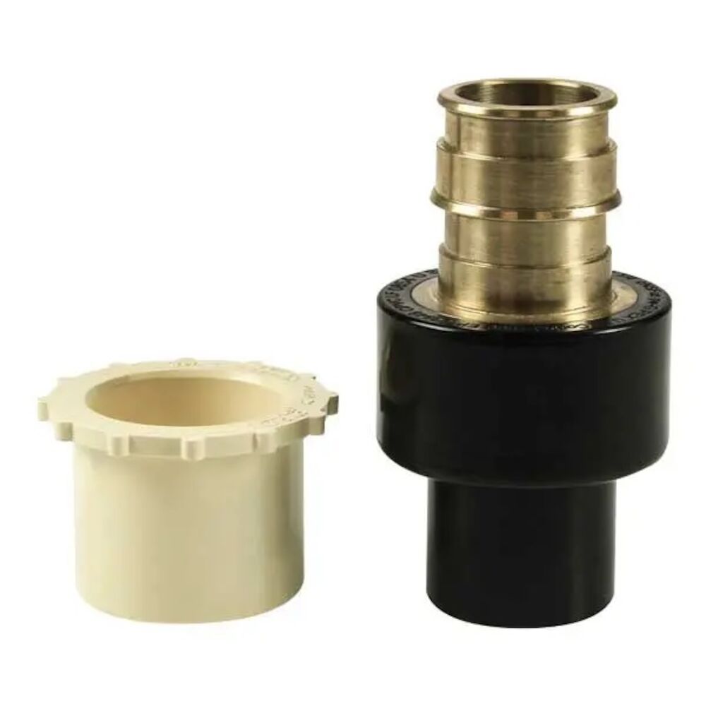 Uponor ProPEX® CP4501300 Adapter Kit, 1-1/4 in, Brass PEXxCPVC (CTS/IPS), Brass, Domestic