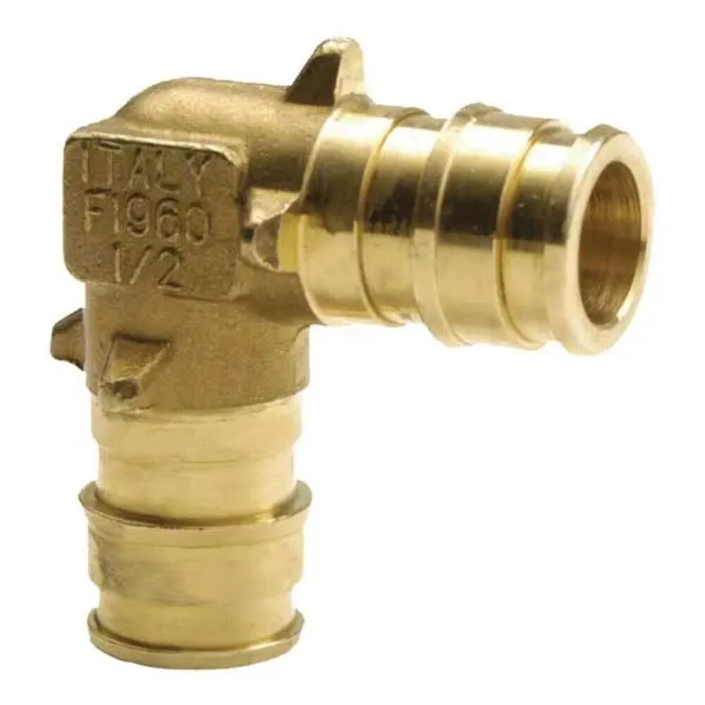 Uponor LF4710750 90 deg Elbow, 3/4 in, F1960 Cold Expansion PEX, Brass