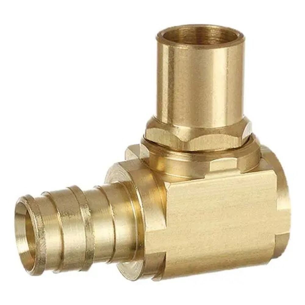 Uponor LF4730500 90 deg ProPEX LF Brass Elbow Adapter, F1960 Cold Expansion PEX x Male CU
