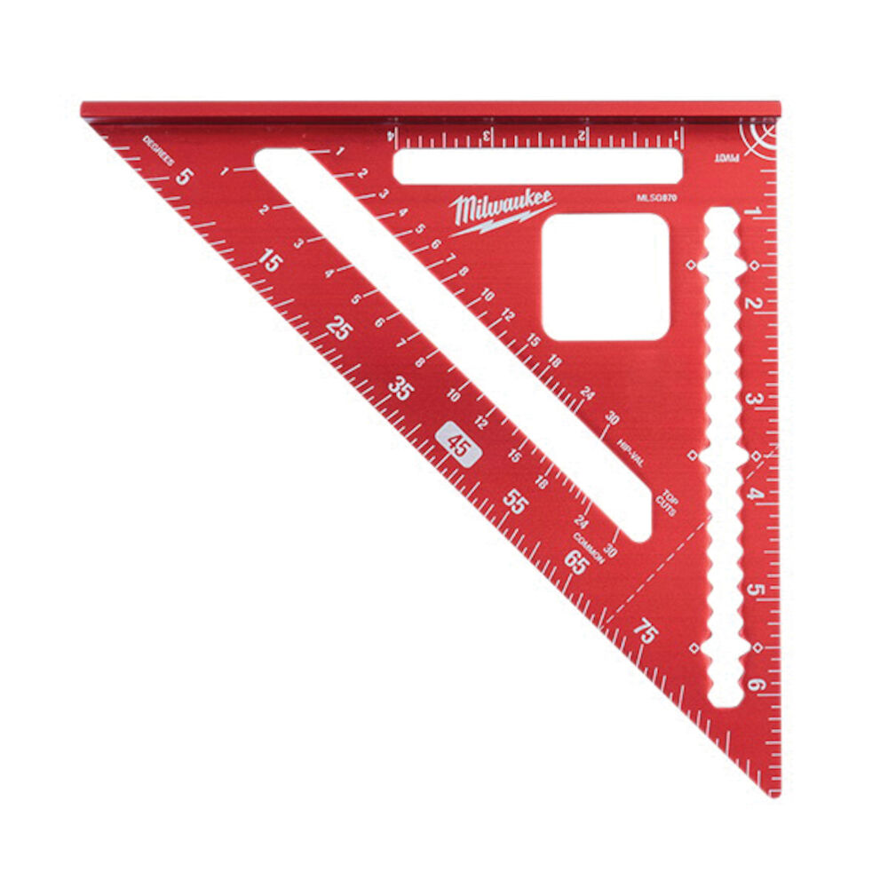 Milwaukee® Tool MLSQ070 Rafter Square, 7 in, 1/8" Graduation, Aluminum