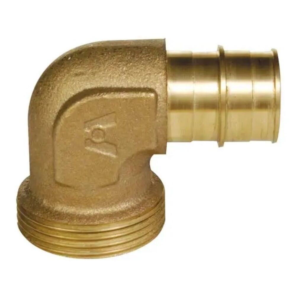 Uponor ProPEX® Q4153215 Manifold Elbow Adapter, R32x1-1/2 in, 120 psi, 220 deg F, Brass, Domestic