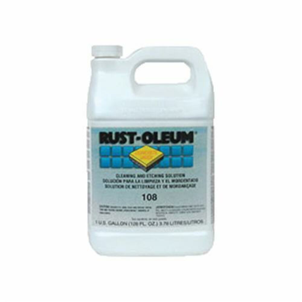 Rust-Oleum® 108402 108 System Cleaning and Etching Solution, 1 gal Plastic Screw Top, Liquid, Pink