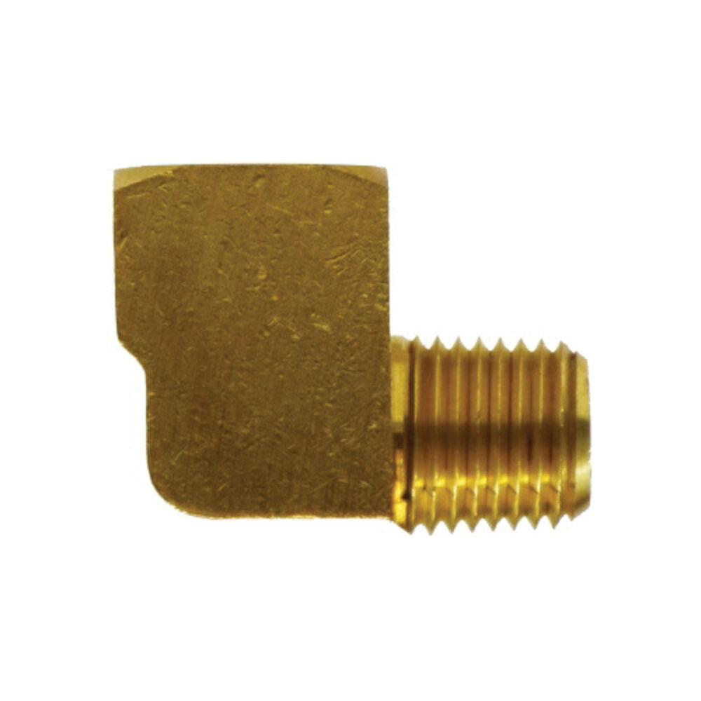 MMM 28157 Street Elbow, 1/4 in, MIPxFIP, Brass, Import