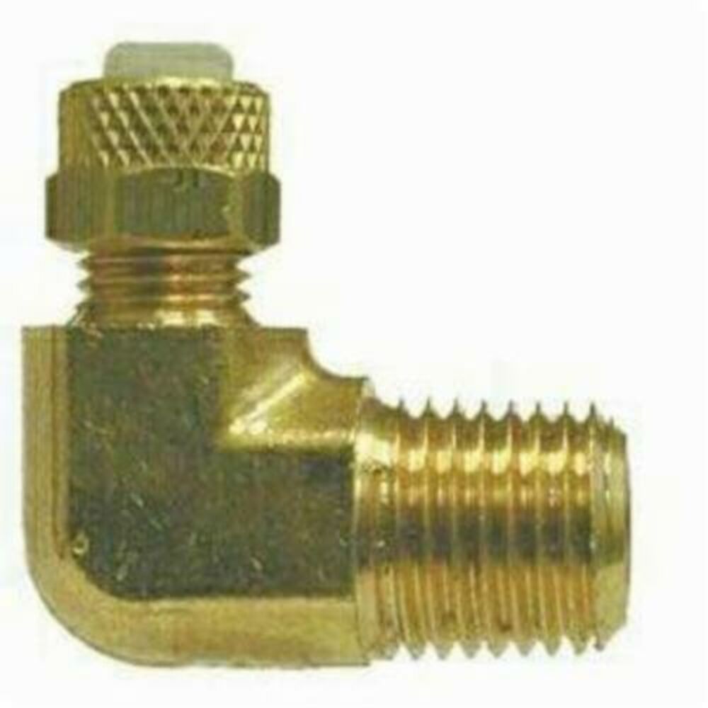 MMM Tube Elbow, Poly-Flo® Flareless x Male NPTF, CA360 Brass