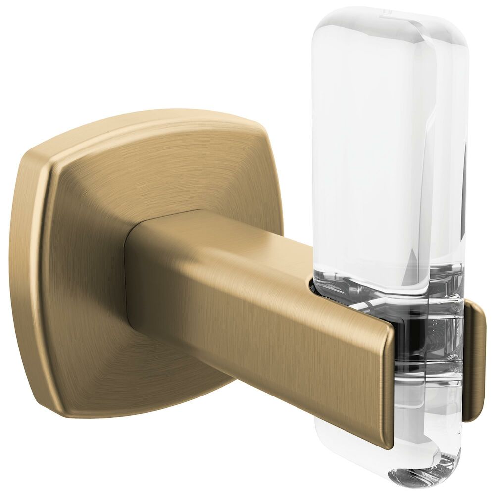 Brizo Allaria™ Robe Hook, Luxe Gold / Clear Acrylic