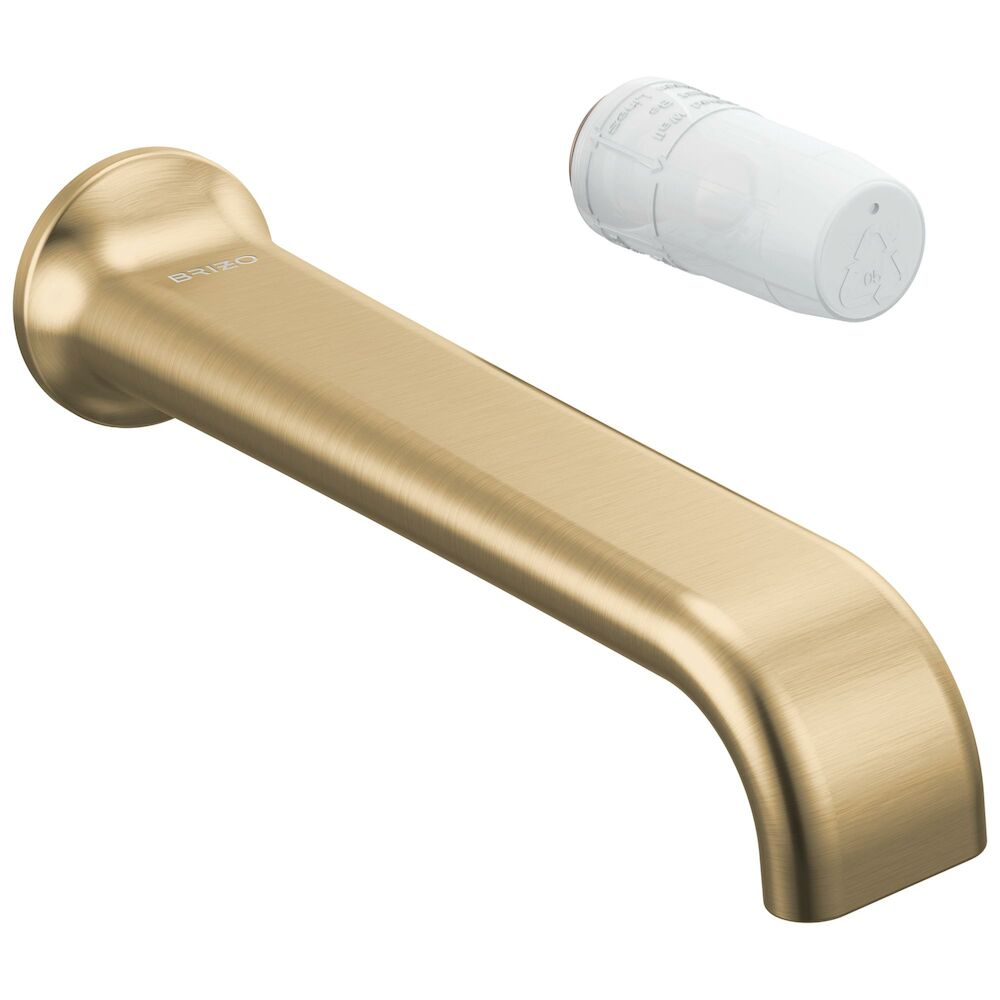 Brizo Allaria™ Two-Hole, Single-Handle Wall Mount Lavatory Faucet - Less Handle 1.2 GPM, Luxe Gold