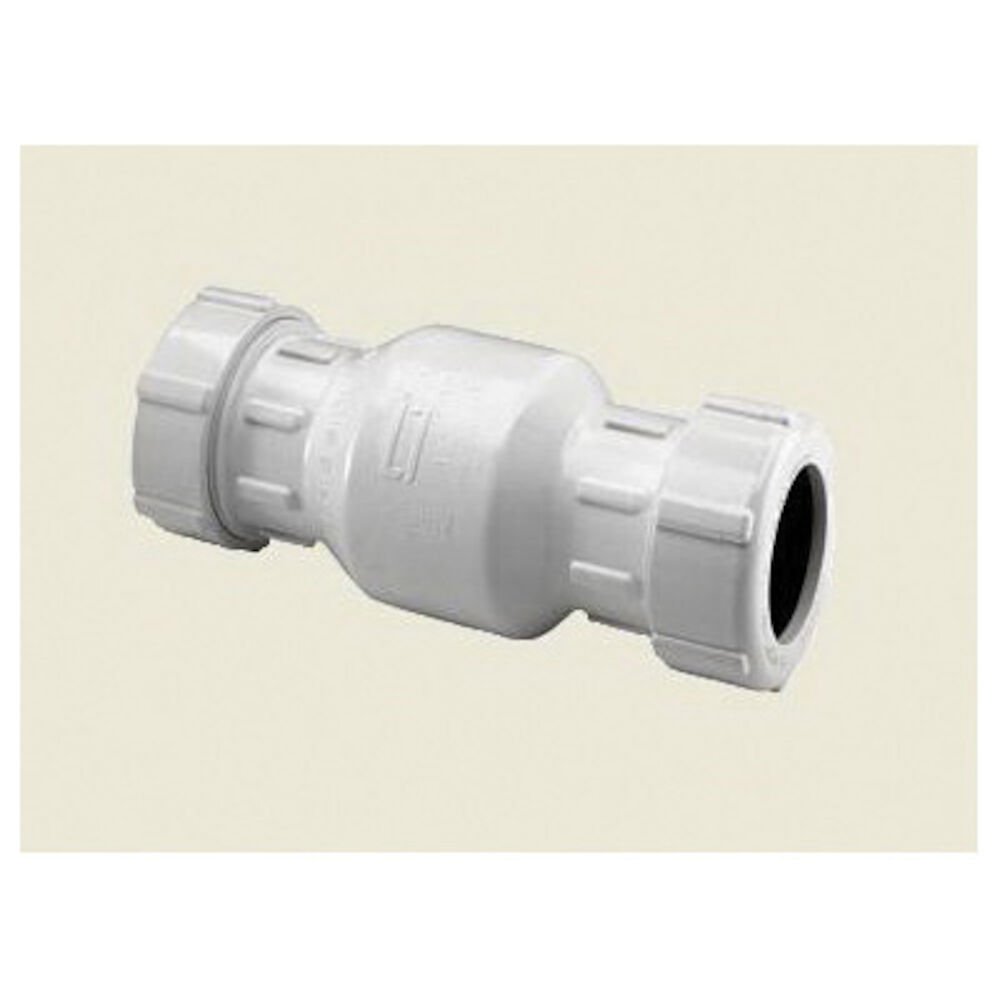 Spears® S1500-12 Utility Swing Check Valve, 1-1/4" Nominal, Compression End Style, EPDM Softgoods, PVC Body