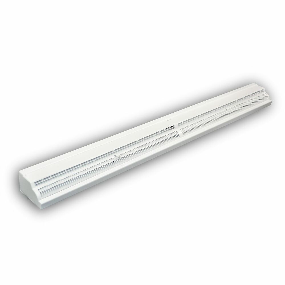 TRUaire 121SW48 48" Baseboard Diffuser, Deluxe, Steel, Single Blade Damper, White