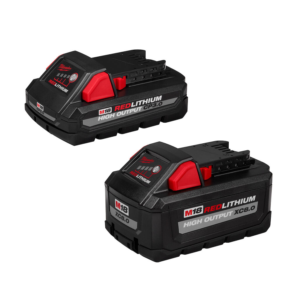 Milwaukee® Tool 48-11-1835S M18™ Lithium-Ion  8.0 Ah and 3 Ah Battery, 2 Pack