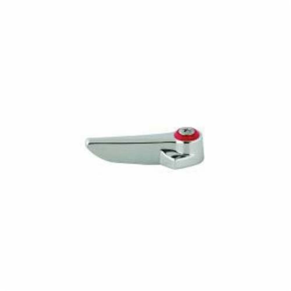 T & S 001637-45 Faucet Lever Handle w/ Red Index and Screw, Metal, Chrome Plated