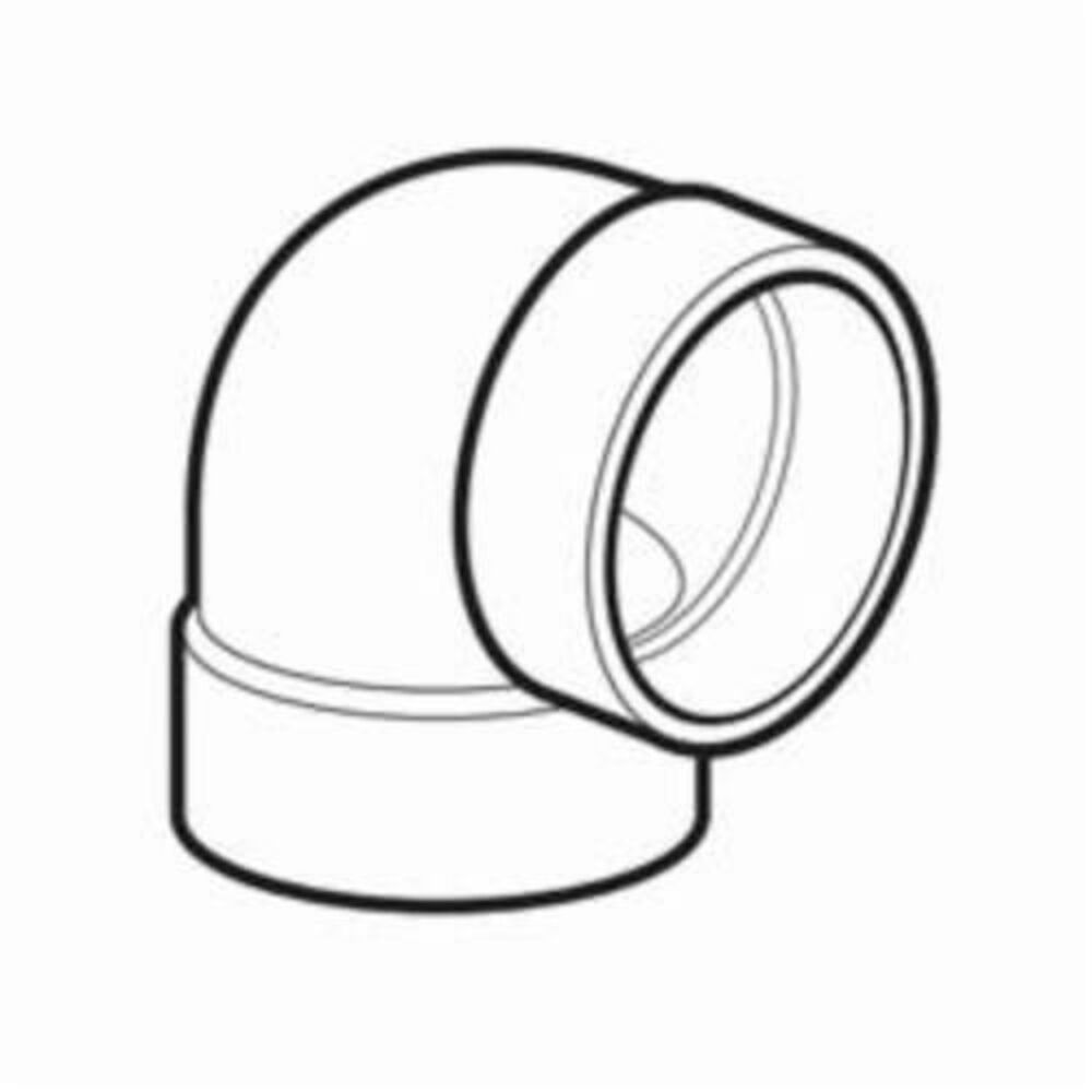 IPEX 414153BC Sewer 90 deg Elbow, 3 in, Hub, PVC