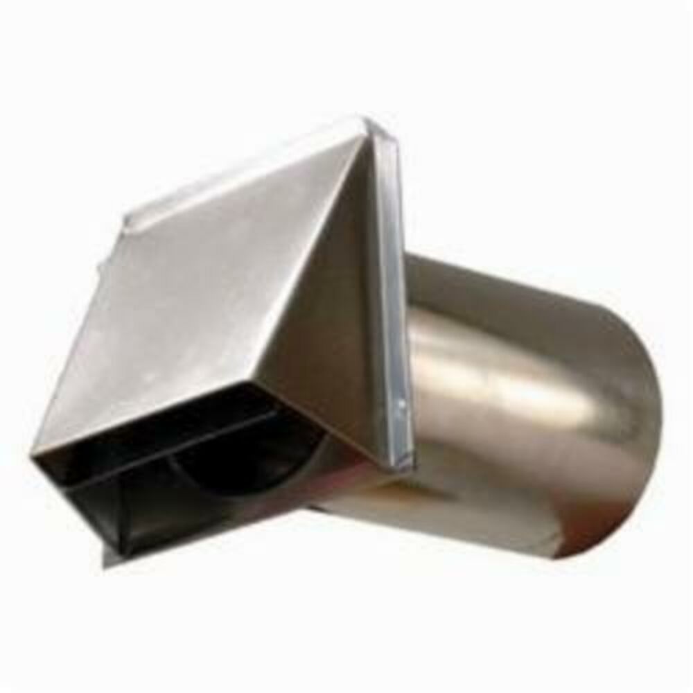 Snappy™ 500-4G Dryer Vent with Damper, 4" Tube Dia, 7x7-1/2 Hood, 3" Hood Opening, 8-1/4" Tube