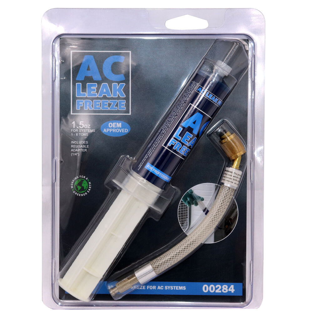 AC Leak Freeze® 45312 Leak Sealant With 1/4" Adapter, 1.5 oz Cartridge, Oil, Blue, 0.85 to 0.88