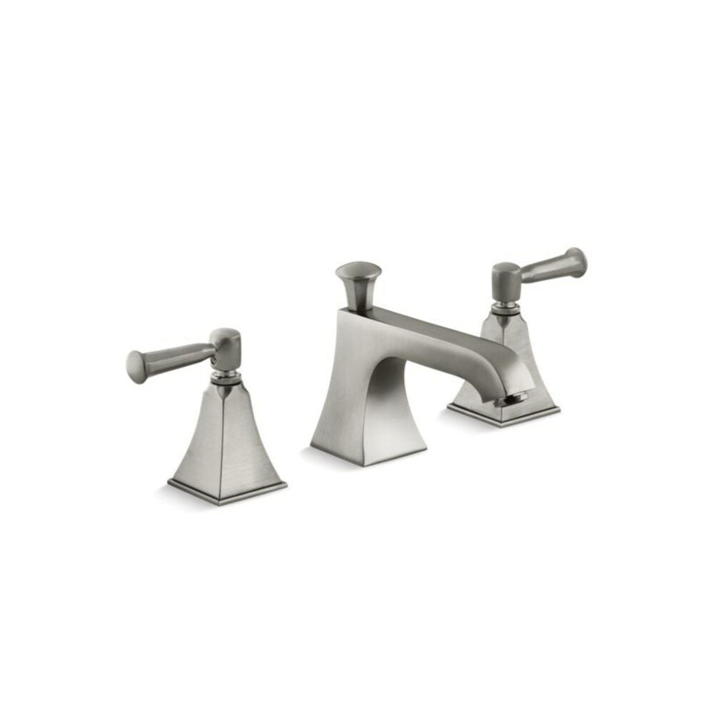 454-4S-BN Stately Design Widespread Bathroom Sink Faucet, Brushed Nickel, Pop-Up Drain