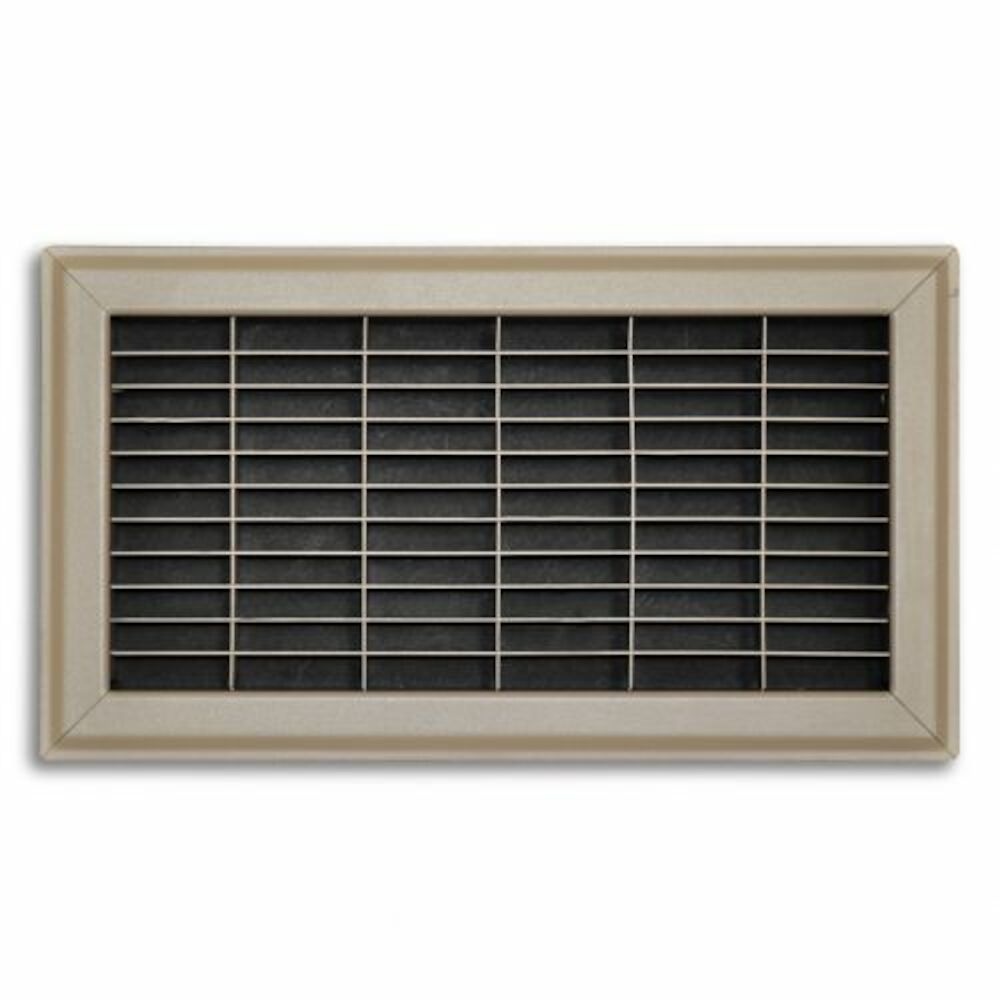 TRUaire™ 154R 06X12 1-Way Heavy Duty Return Air Floor Grate w/o Damper, 6 x 12 in, 185 to 450 cfm, Steel Grille, Powder Coated, Brown