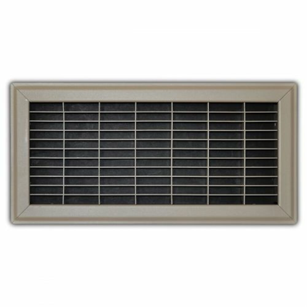 TRUaire™ 154R 06X14 1-Way Heavy Duty Return Air Floor Grate w/o Damper, 6 x 14 in, 210 to 515 cfm, Steel Grille, Powder Coated, Brown