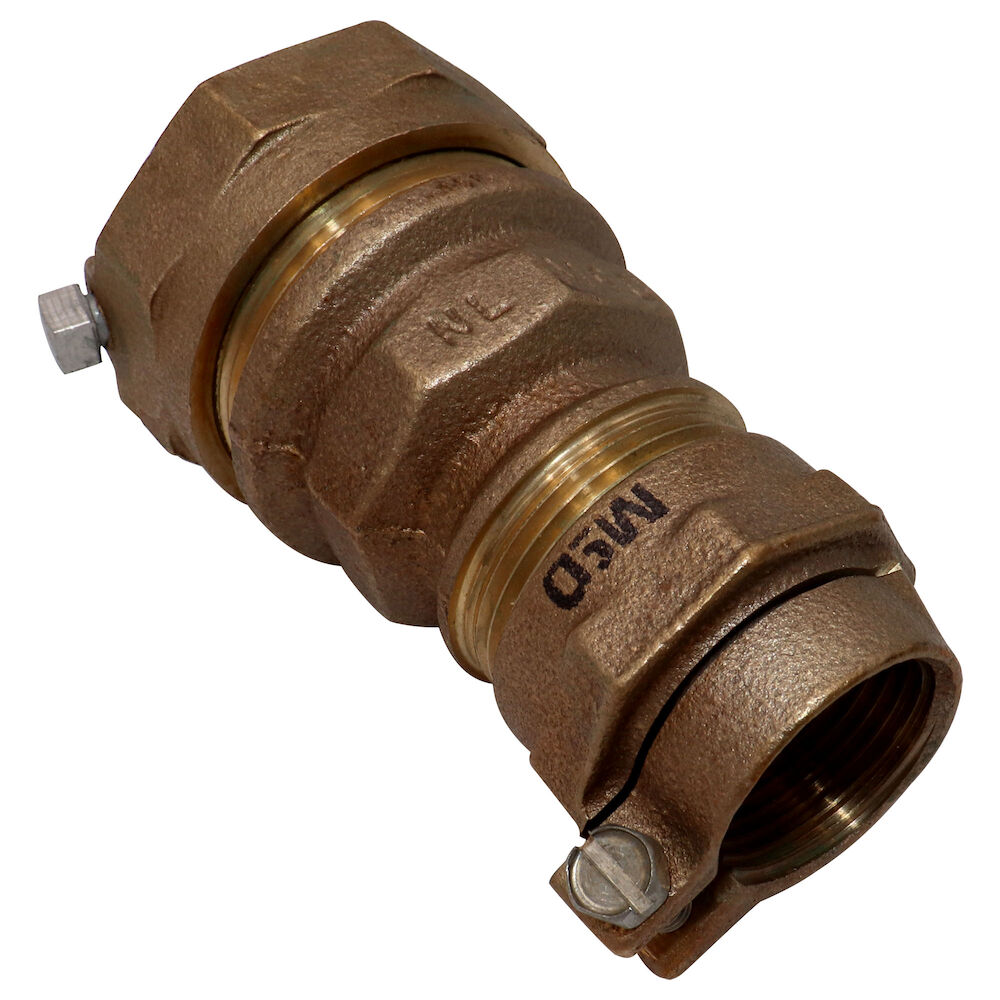 5130-003, 74758-22-55 Octagonal Straight Coupling, Brass