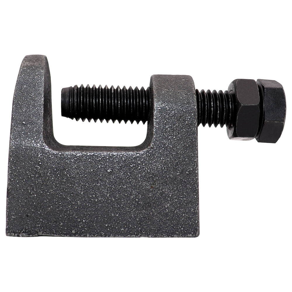 EATON B-Line B3033-1/2PLN Wide Jaw Reversible C-Clamp, 1/2-13 Rod, 1-1/4" THK Flange, 750/1130 lb Load, Cast Malleable Steel, Plain