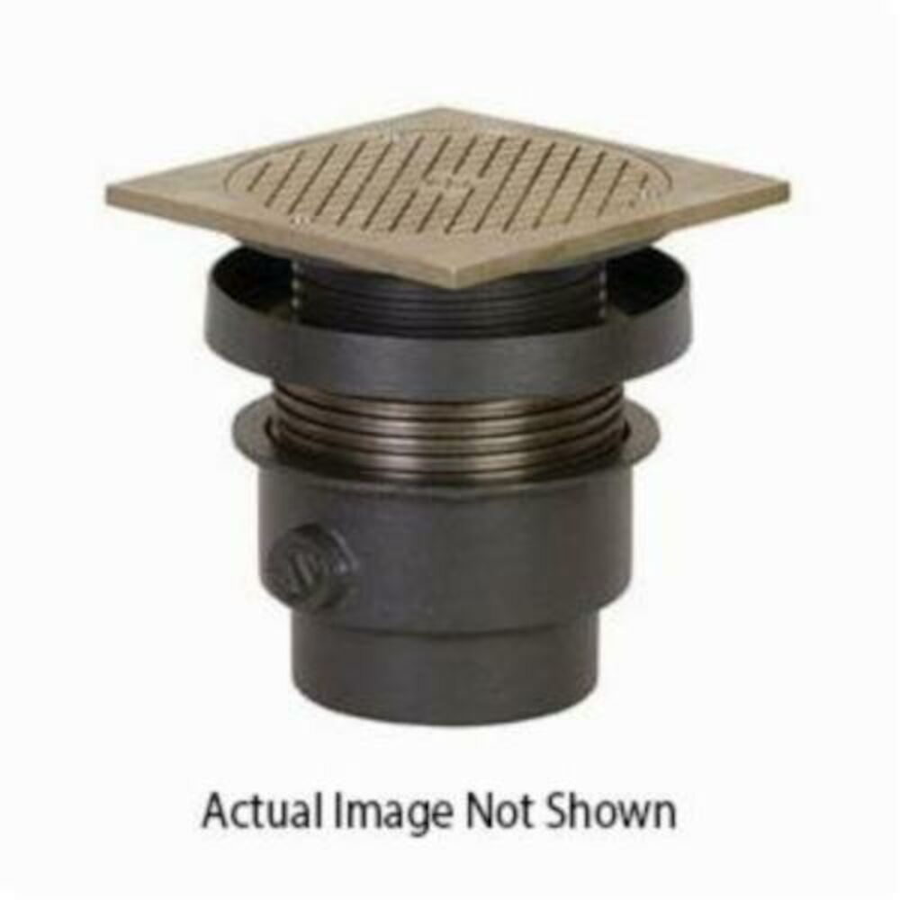834-3DNQ Adjustable On-Grade Cleanout Complete Assembly With Ring and Strainer, Ductile Iron