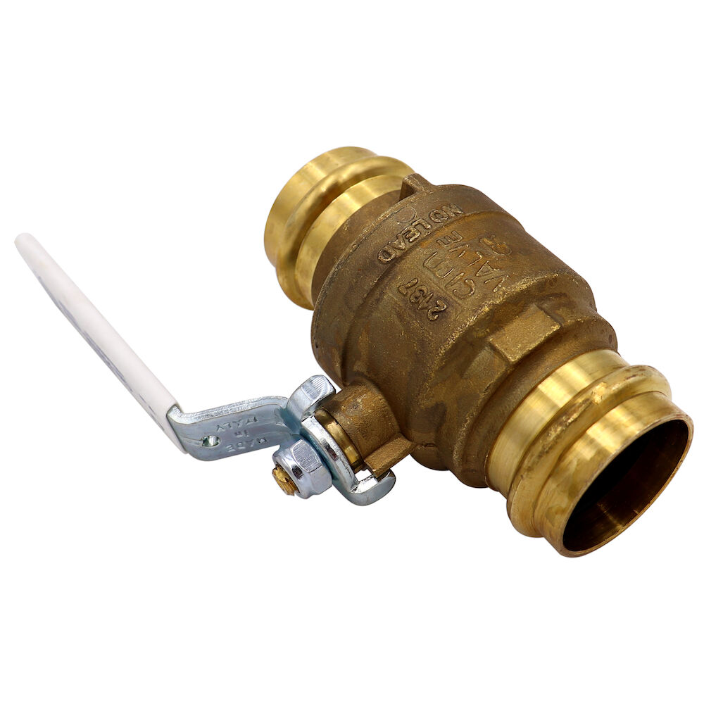 Cimberio® 1220NL-08 Ball Valve, 1-1/4 in, CimPress, Brass Body, Full Port