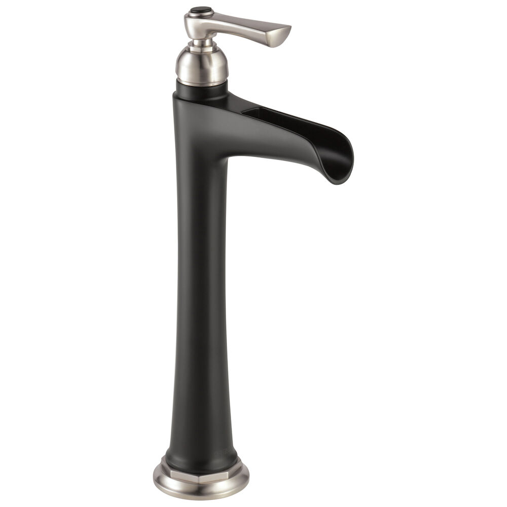 Brizo Rook® Single-Handle Vessel Lavatory Faucet with Channel Spout 1.5 GPM, Luxe Nickel  /Matte Black