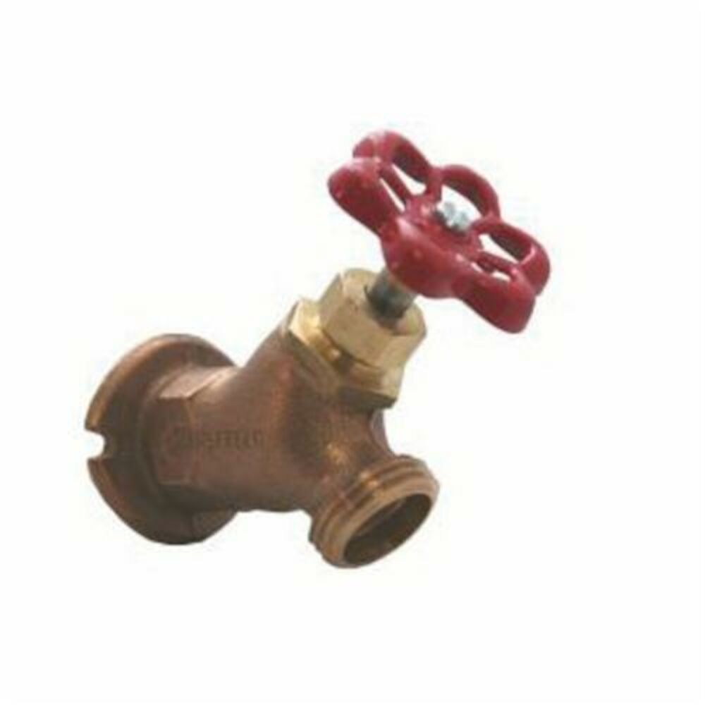 Prier® 34.40 34 Series Heavy Pattern Mansfield Style Sillcock, 1/2 in, FNPT, Cast Brass Body, Red Handle Actuator