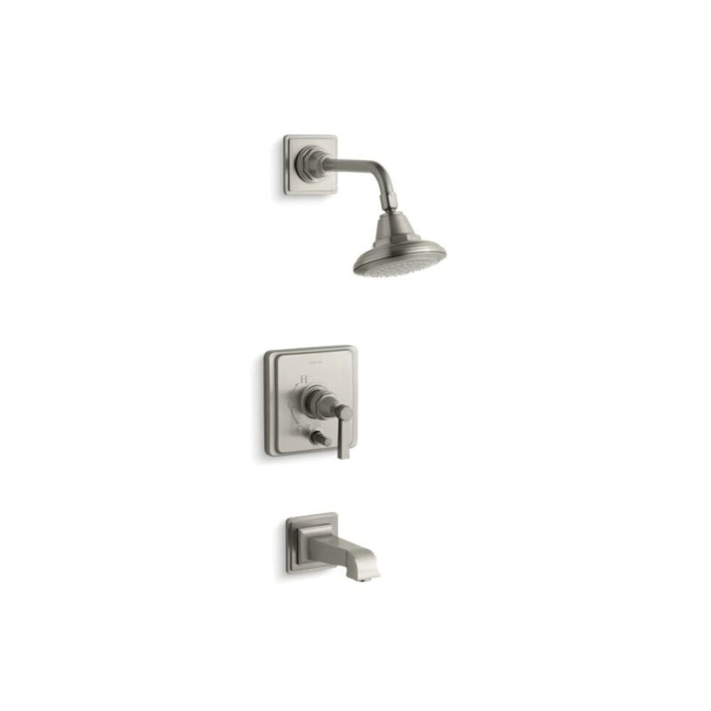 Kohler® T13133-4A-BN Pinstripe® Pure Rite-Temp® Bath/Shower Faucet Trim Set, 2.5 gpm Shower, Vibrant® Brushed Nickel