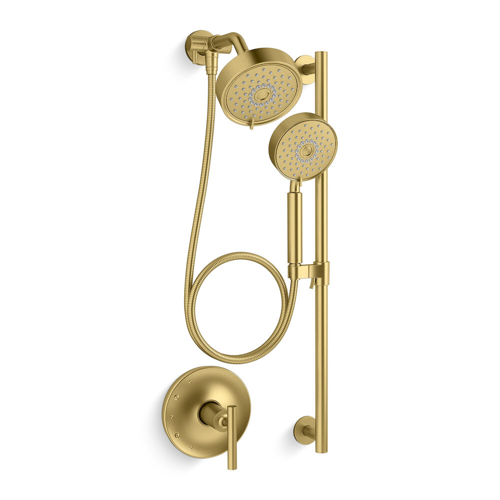 Kohler 221812-MB Purist Showering Kit 2.5 GPM, Vibrant Brushed Moderne Brass
