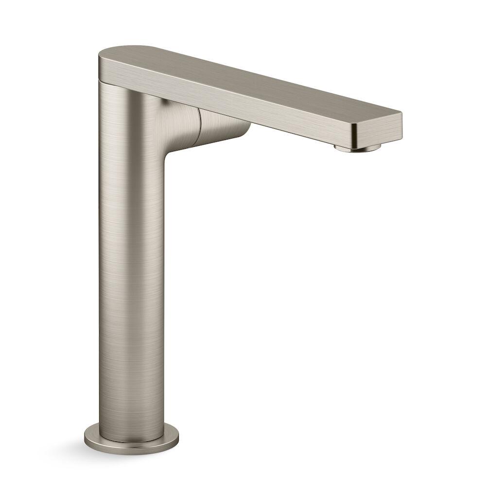 Kohler 73159-7-BN ADA Composed Tall Single-Handle Bathroom Sink Faucet with Cylindrical Handle 1.2 GPM, Vibrant Brushed Nickel