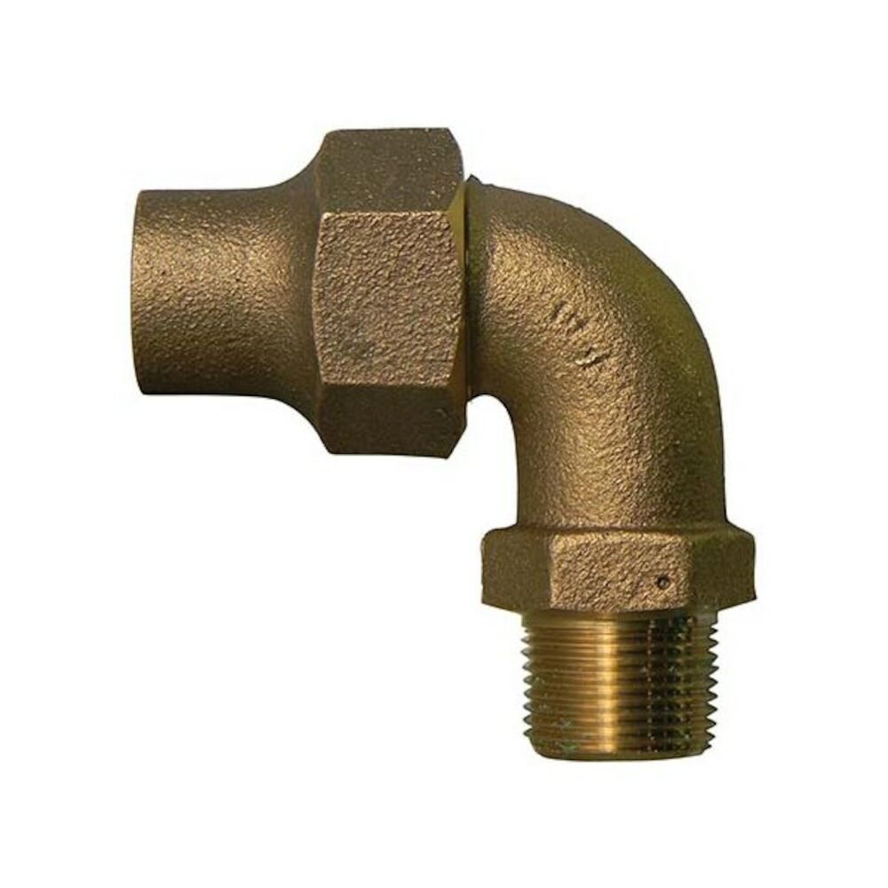 McDonald® 5120-154, 74779M 90 deg Elbow, 3/4 in, FlarexMNPT, Brass, Domestic