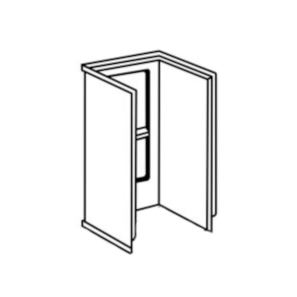 ELM® MUSTEE 736SWHT 36" DURAWALL® Square Shower Wall w/ Smooth Side Walls,White