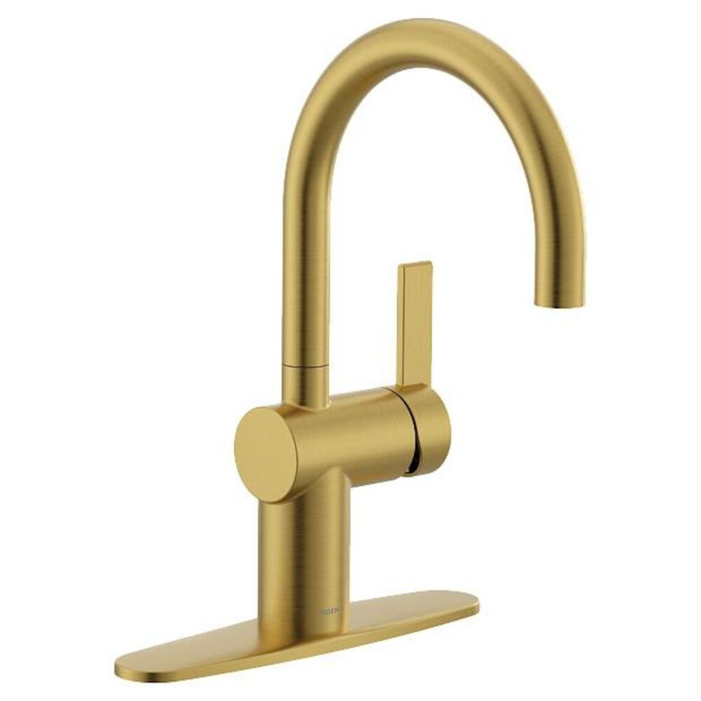 Moen® 5622BG 5622 Cia Pull-Down Bar Faucet, 1 Handles, 1.5 gpm Flow Rate, Brushed Gold