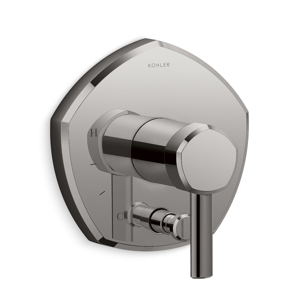 Kohler T27044-4-TT Occasion Rite-Temp Valve Trim with Push-Button Diverter And Lever Handle, Titanium