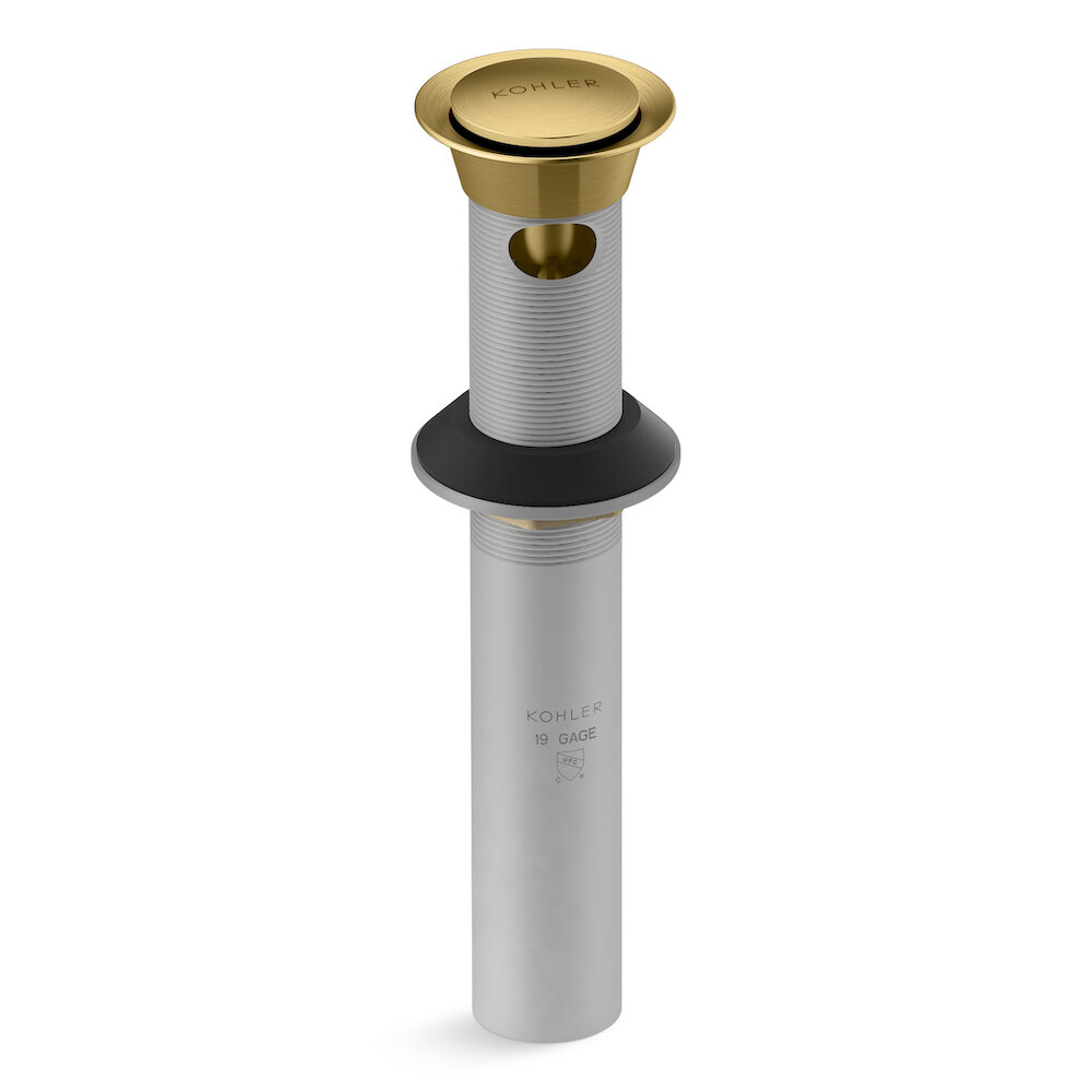Kohler® 25322-2MB Clicker Drain w/ Overflow, Vibrant Brushed Moderne Brass