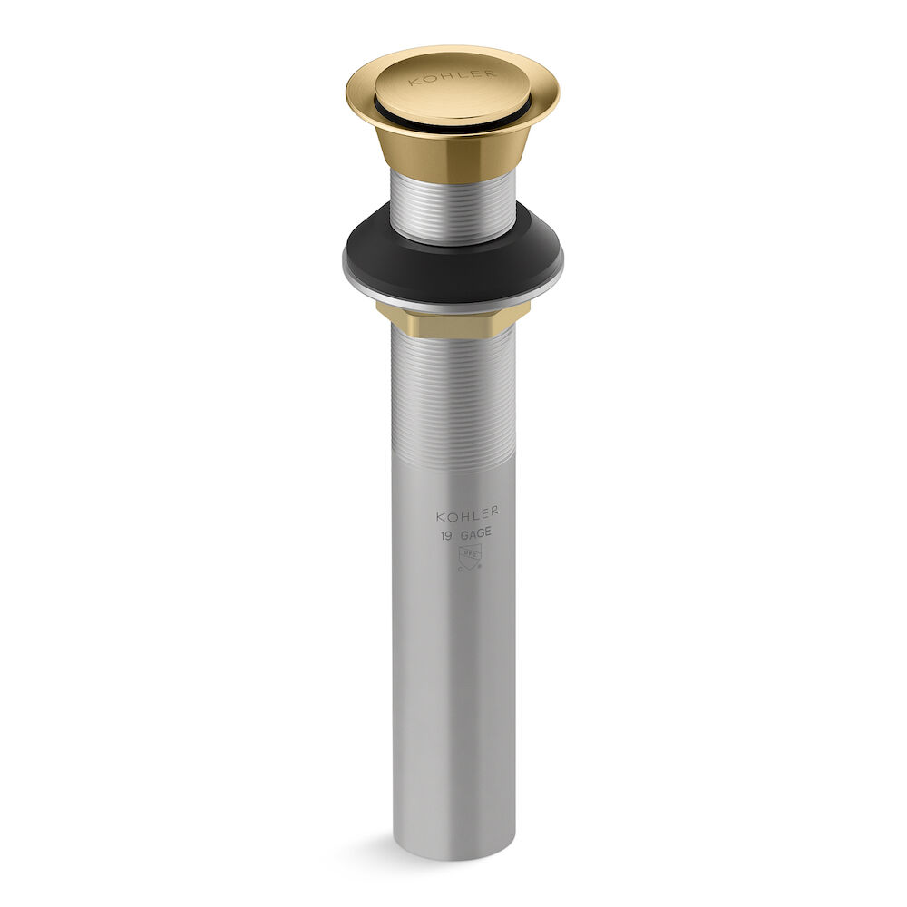 Kohler 33151-2MB Clicker Drain w/o Overflow, Vibrant Brushed Moderne Brass