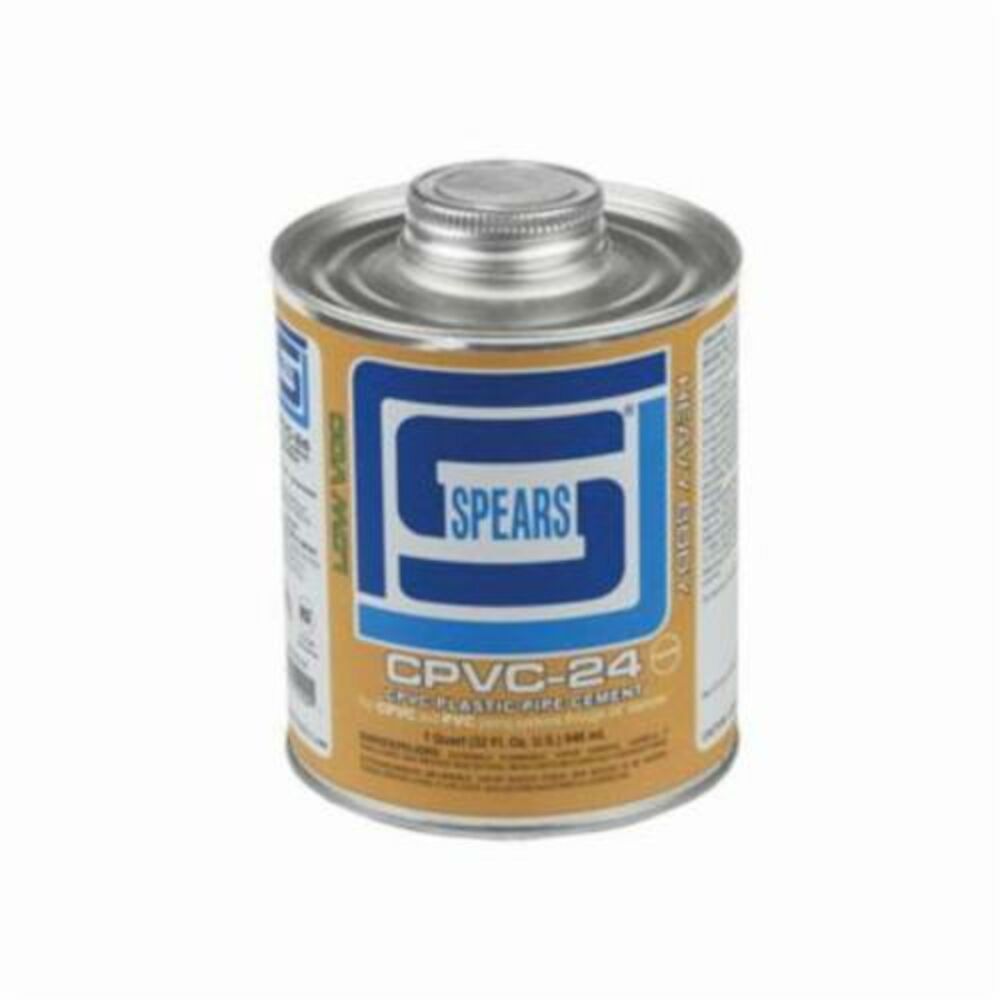 Spears® CPVC24O-030 Heavy Body Low VOC CPVC Cement, 1 qt Container, Orange