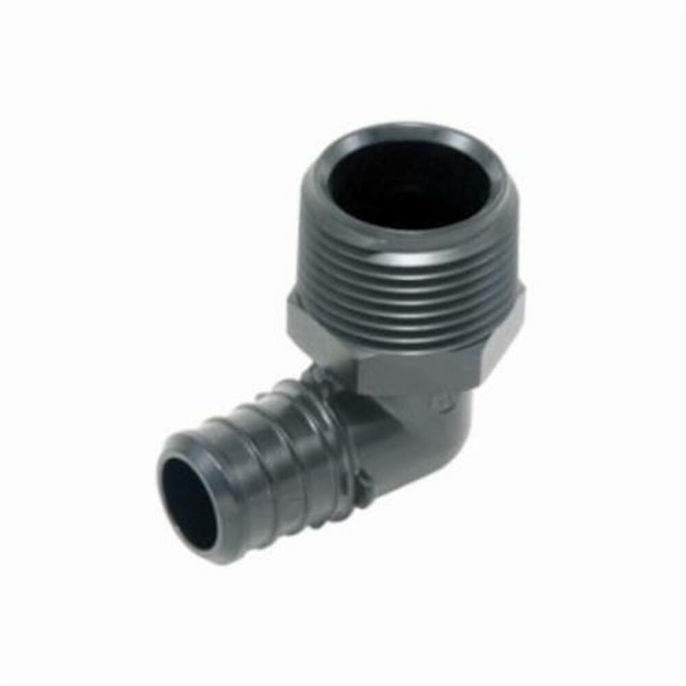 WATTS® CrimpRing™ 0650681 WP20P, WP20P-1212PB 90 deg Elbow, 3/4 in, F1807 Crimp PEX x MNPT, Polymer