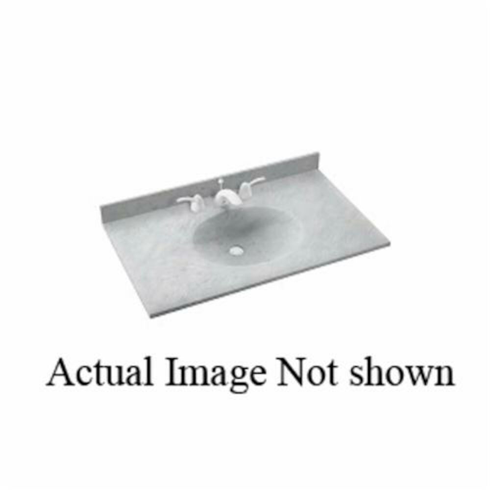 Swan® VT02231.010 Ellipse Vanity Top, 31" OAW x 22" OADx7-1/4" OAH, Swanstone Solid Surface White Top, Domestic