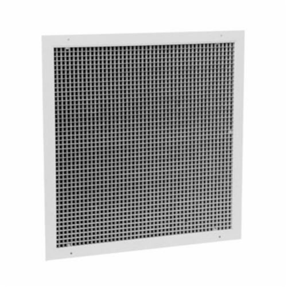 Hart & Cooley® RE5 10x10 W Eggcrate Return Air Grille, 10" W x 10" H, 160 to 400 cfm, Aluminum, Bright White Enamel, Domestic