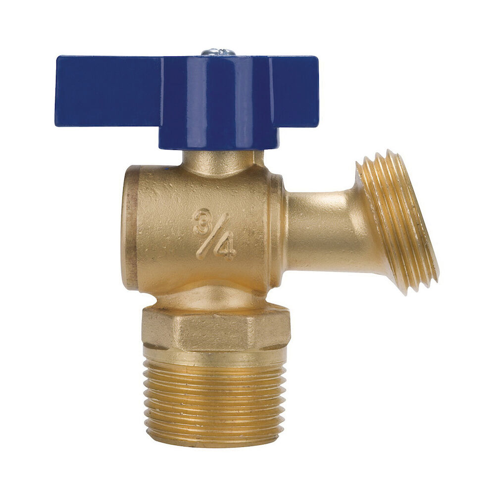 NIBCO® NB64MH8 QT74X Quarter-Turn Boiler Drain Valve, 3/4 in, Cup/MNPTxHose, 125 psi, Brass Body, Import