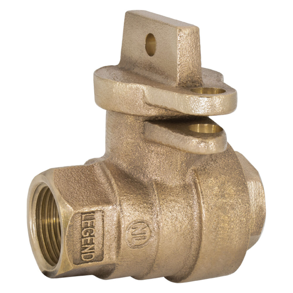 314-264NL 3/4" No Lead Cast Bronze Water Service FNPT Lock Wing Curb Stop Valve