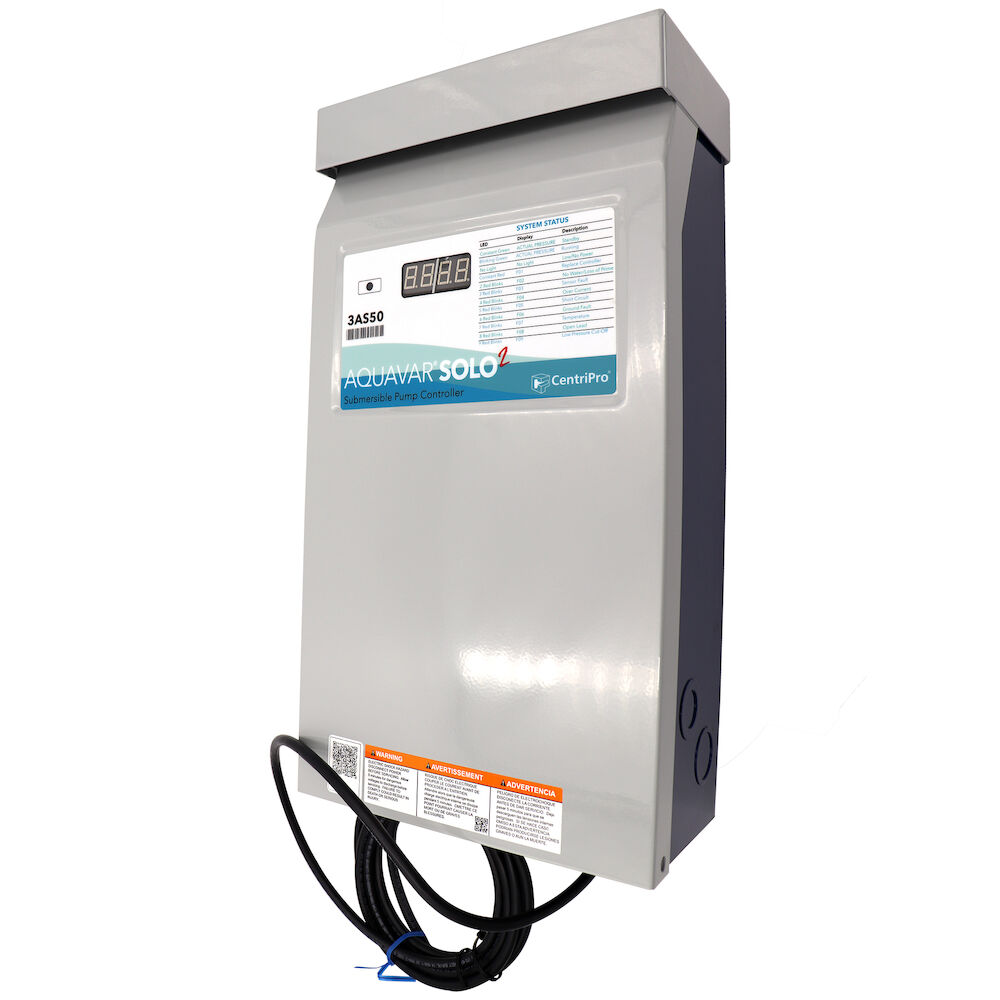 CentriPro® Aquavar® Solo2™ 3AS50 Controller Assembly, 230 V, -4 to 122 deg F Ambient, 3 to 5 hp