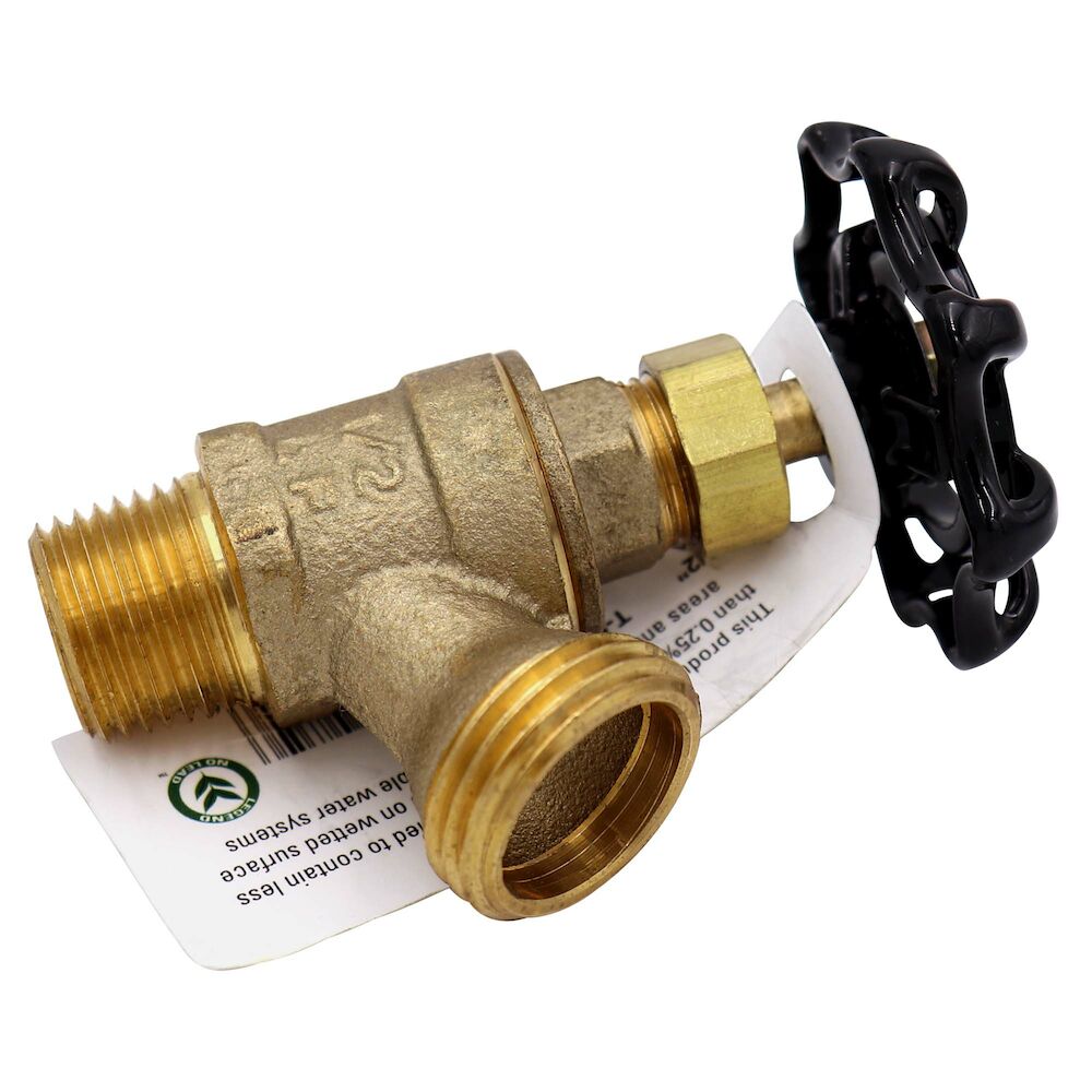 LEGEND 107-143NL T-521NL Boiler Drain Valve, 1/2 in, MNPT, 125 psi, Brass Body, Import