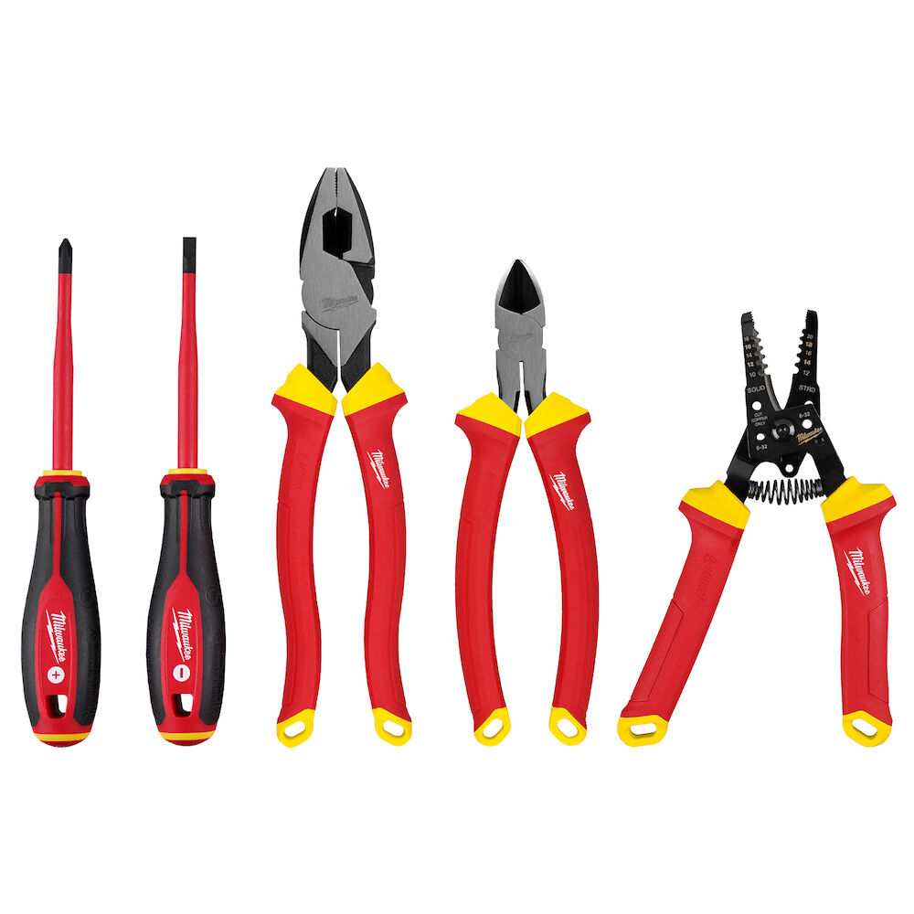 Milwaukee® Tool 48-22-2215 1000V Insulated Hand Tool Set, 5-Piece