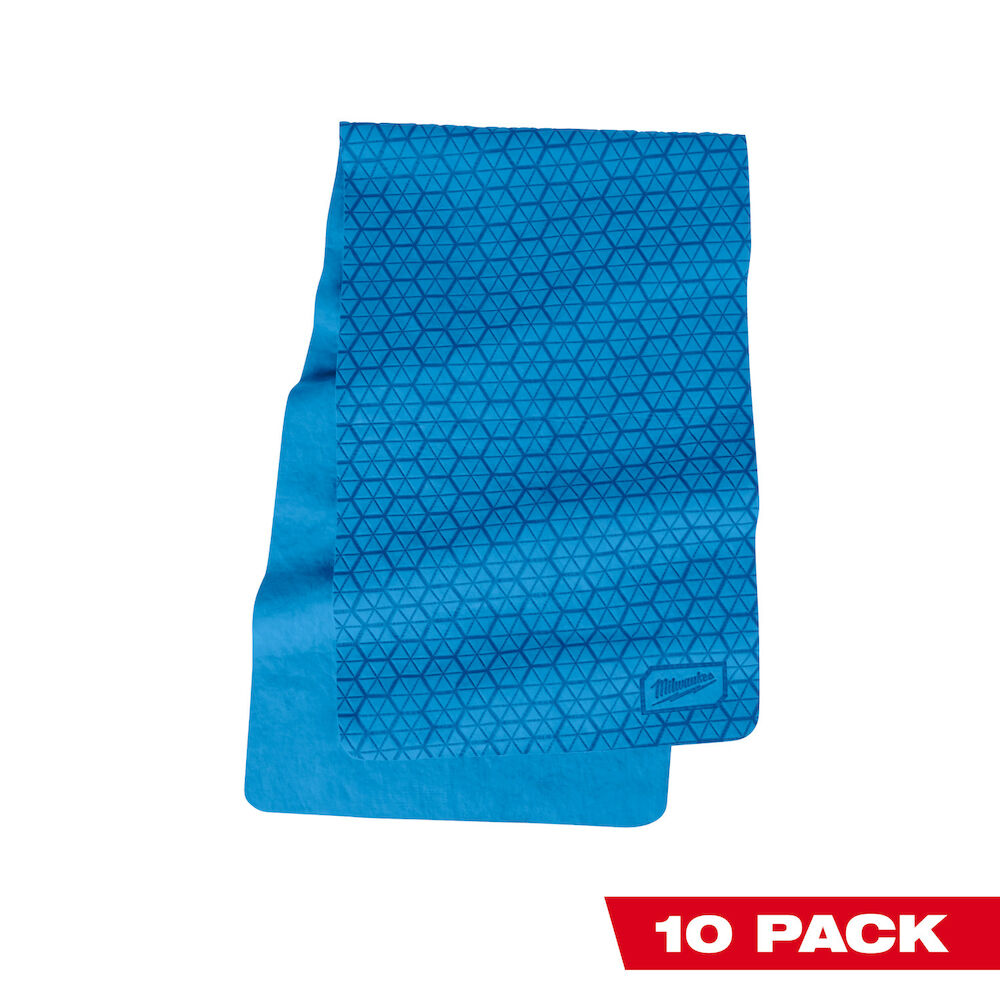 Milwaukee® Tool 48-73-4540B Cooling PVA Towel, 8-1/4" x 33"L, Blue, 10 Pack