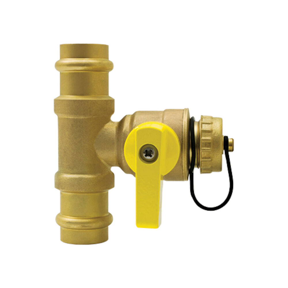 Webstone H-80672W Pro-Pal® 8067W Heavy Duty T-Drain, 1/2 in, Press, Brass, Import